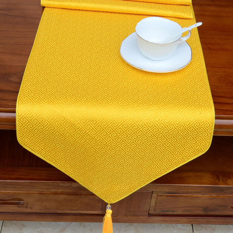 Tibetan Prayer Altar Table Runner with Dragon & Vajra