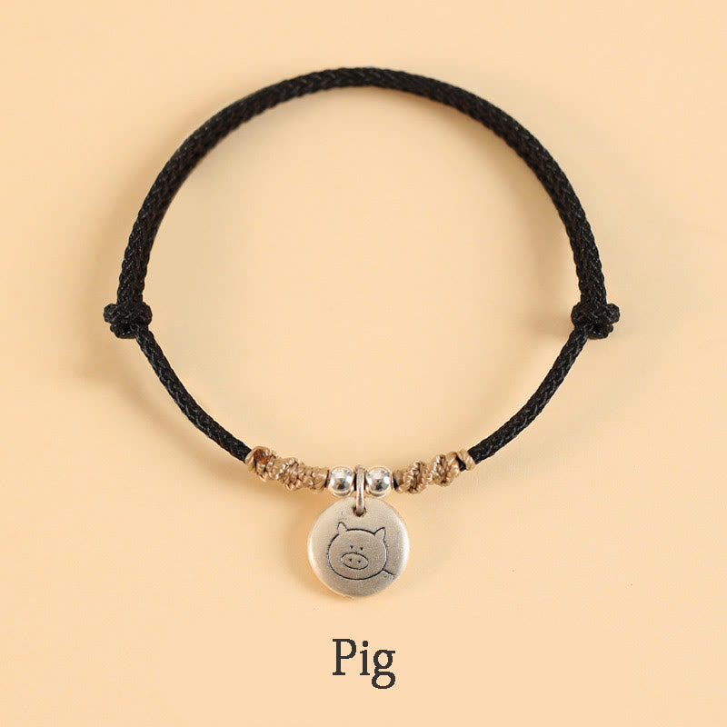 Chinese Zodiac Dragon Bracelet in 999 Sterling Silver for Luck