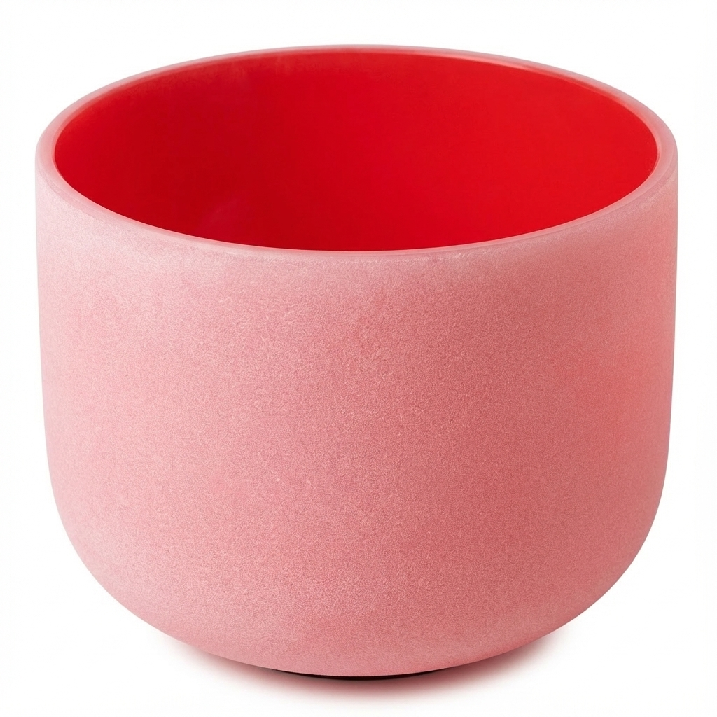 Bol chantant en cristal rouge pour chakra racine, note C