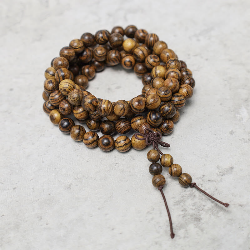 108 Beads Wood Mala Bracelet for Meditation & Prayer
