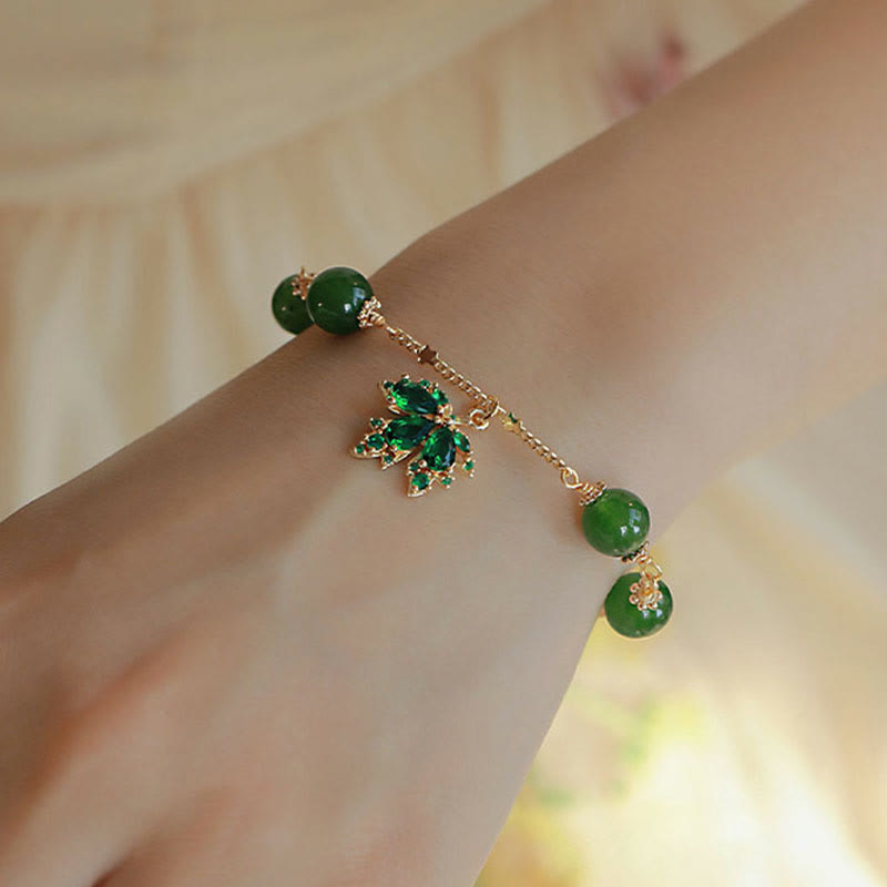 8mm Green Chalcedony Courage Strength Bracelet