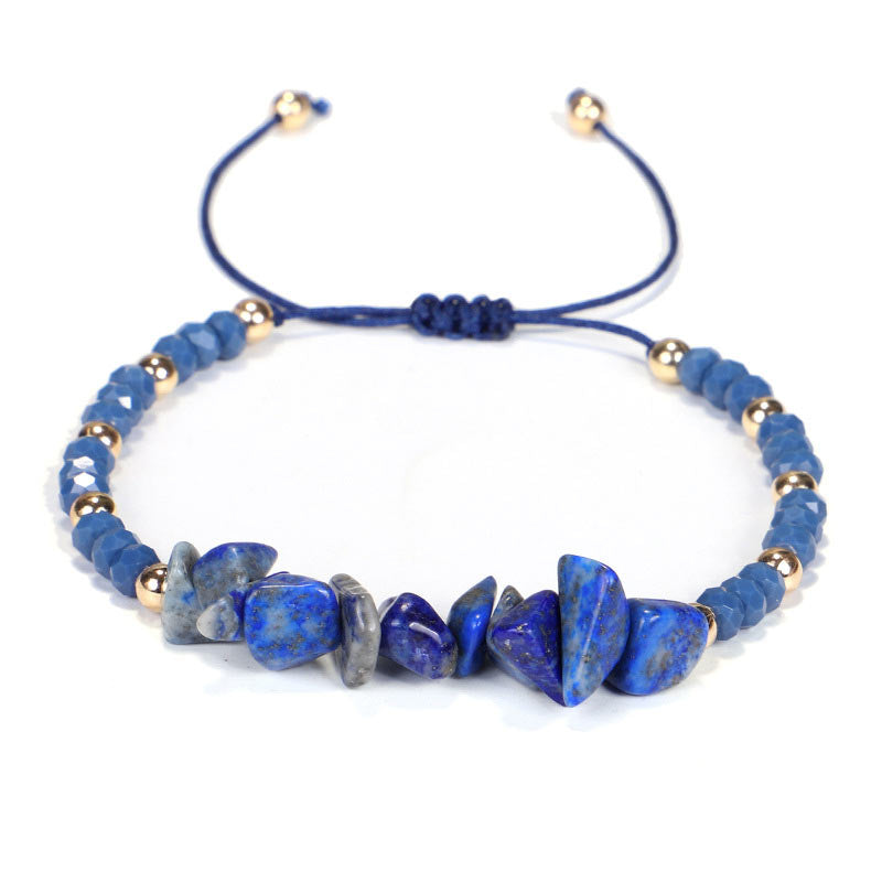 Bracelet unisexe en tricot purifiant en améthyste avec pierres de guérison de 8 mm