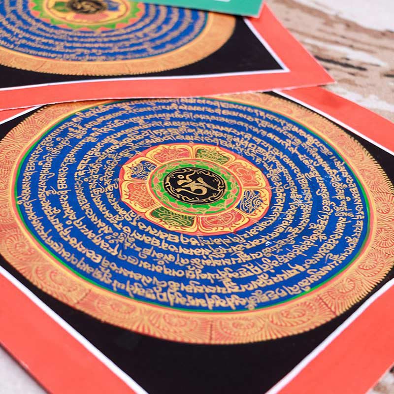 26cm Tibetan Handmade Thangka Painting | Meditation Blessing Art
