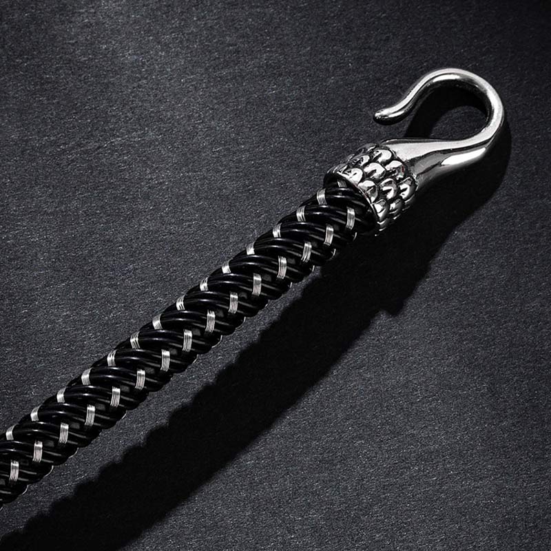 Titanium Steel Dragon Protection Luck Bracelet