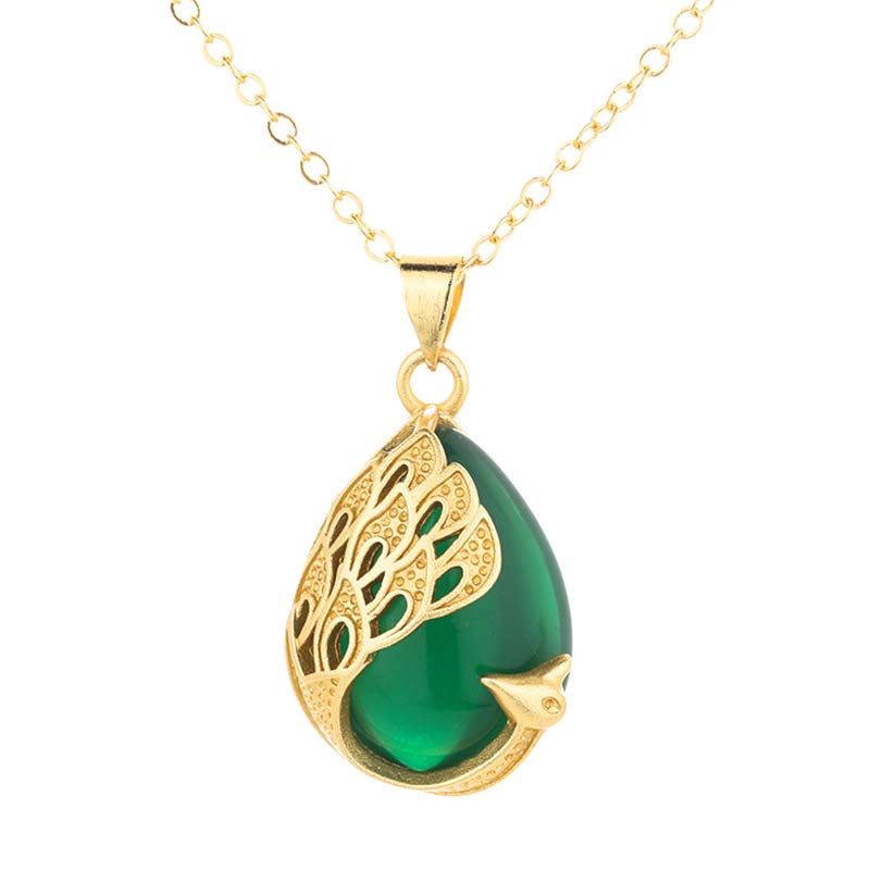 Pink Crystal & Green Chalcedony Soothing Spiritual Necklace