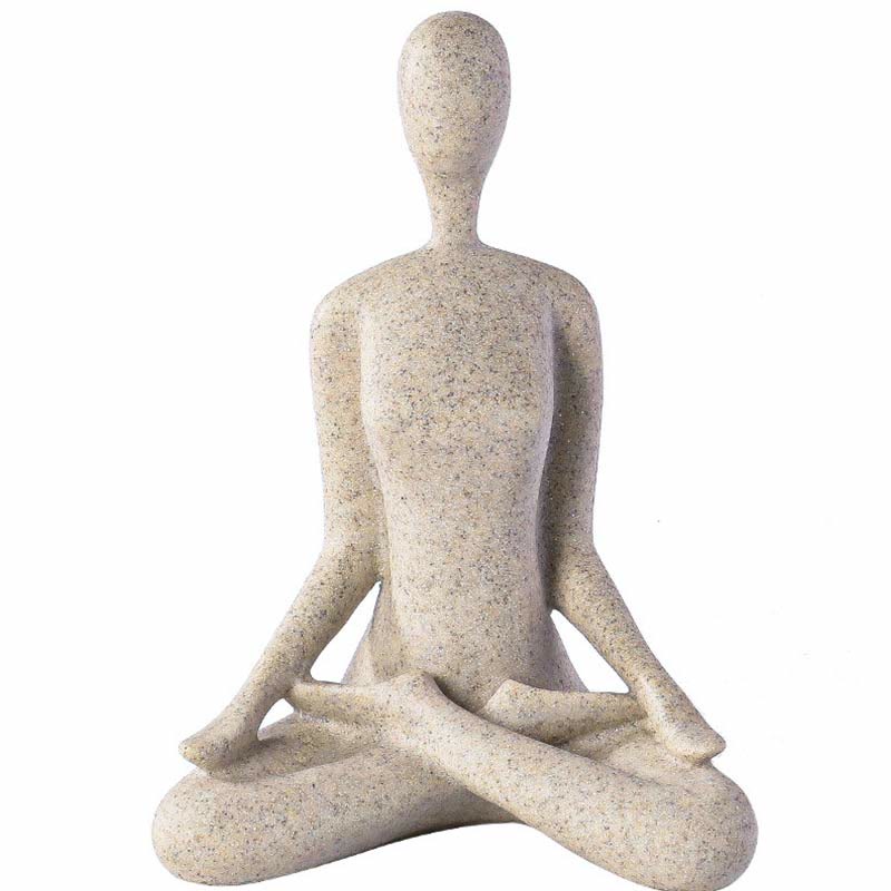 Statue de Bouddha en résine abstraite en méditation de yoga