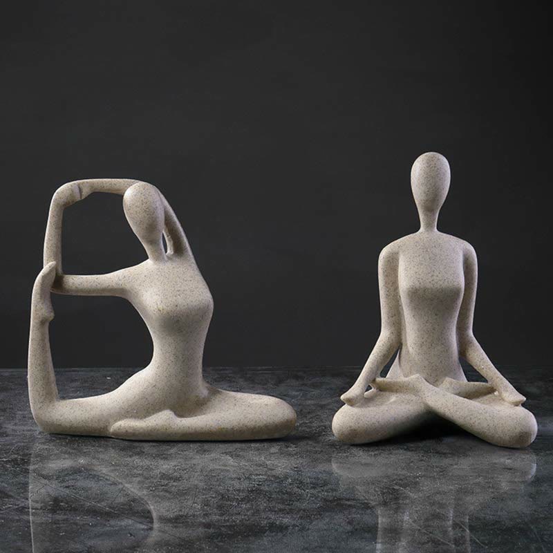 Statue de Bouddha en résine abstraite en méditation de yoga