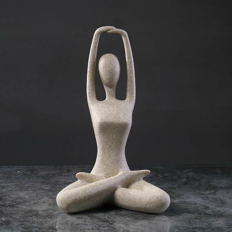 Statue de Bouddha en résine abstraite en méditation de yoga
