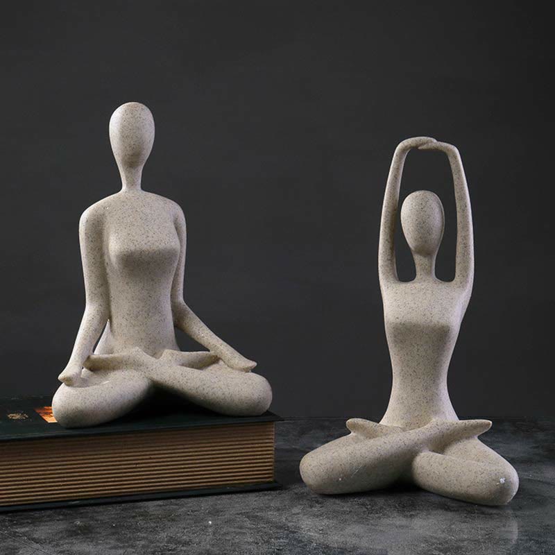 Statue de Bouddha en résine abstraite en méditation de yoga