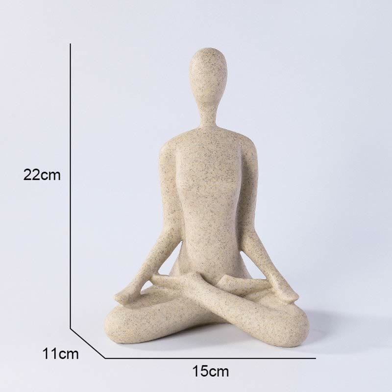 Statue de Bouddha en résine abstraite en méditation de yoga