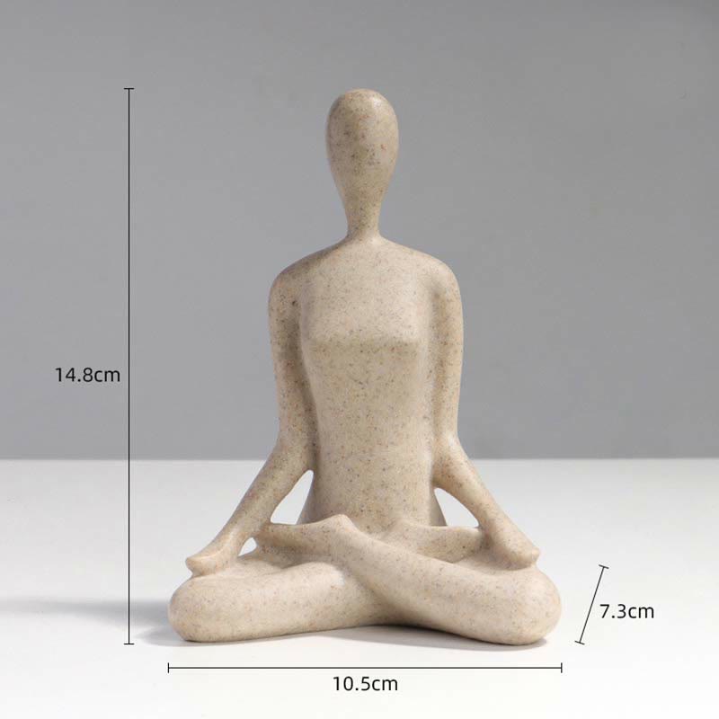 Statue de Bouddha en résine abstraite en méditation de yoga