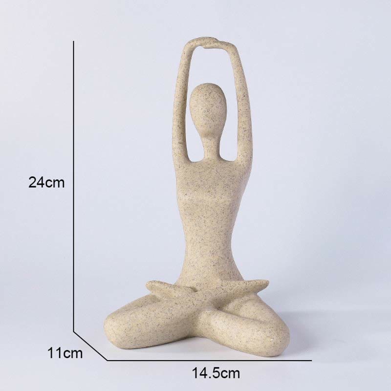 Statue de Bouddha en résine abstraite en méditation de yoga