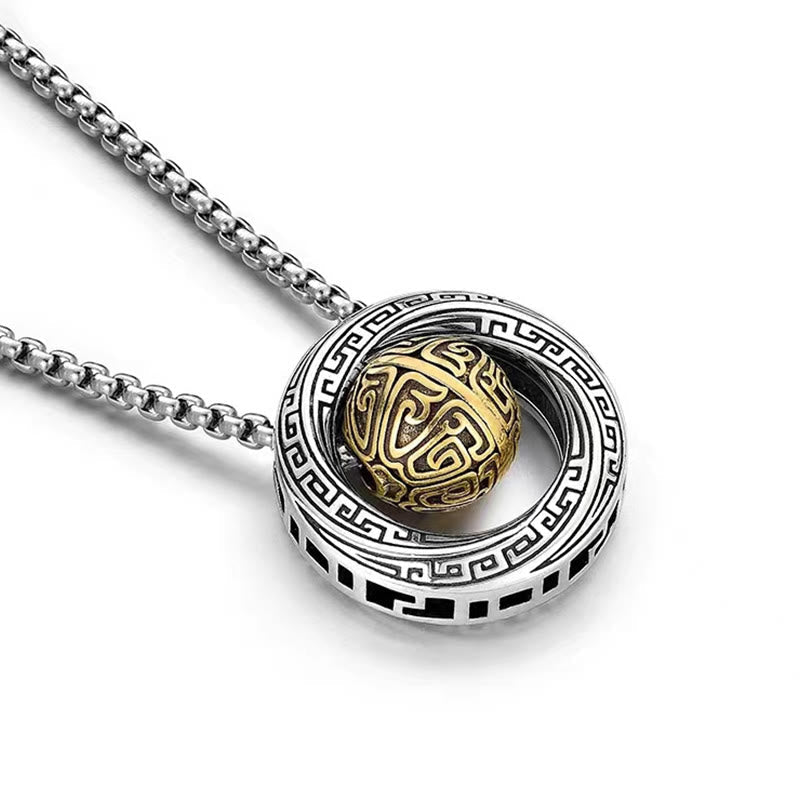 Copper Mobius Lucky Bead Wealth Necklace for Prosperity