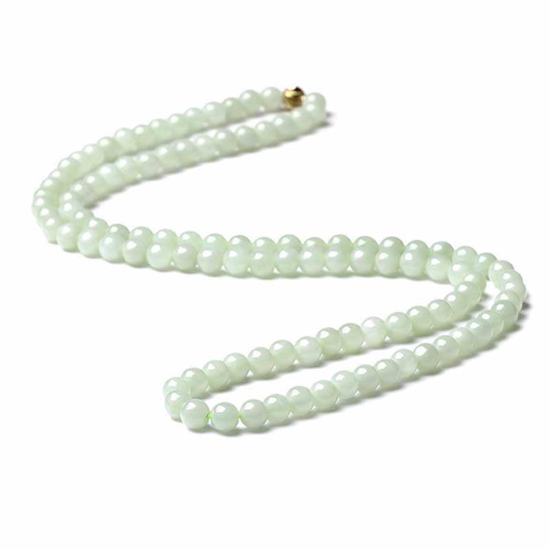 108 Beads 7mm Jade Luck Bracelet Mala for Prosperity