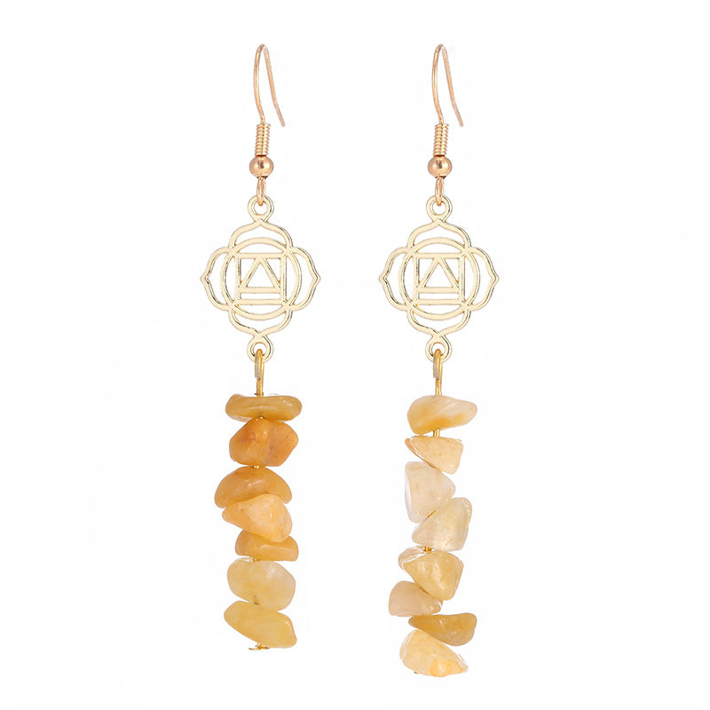 Zen Cairn Citrine Confidence Earrings for Healing
