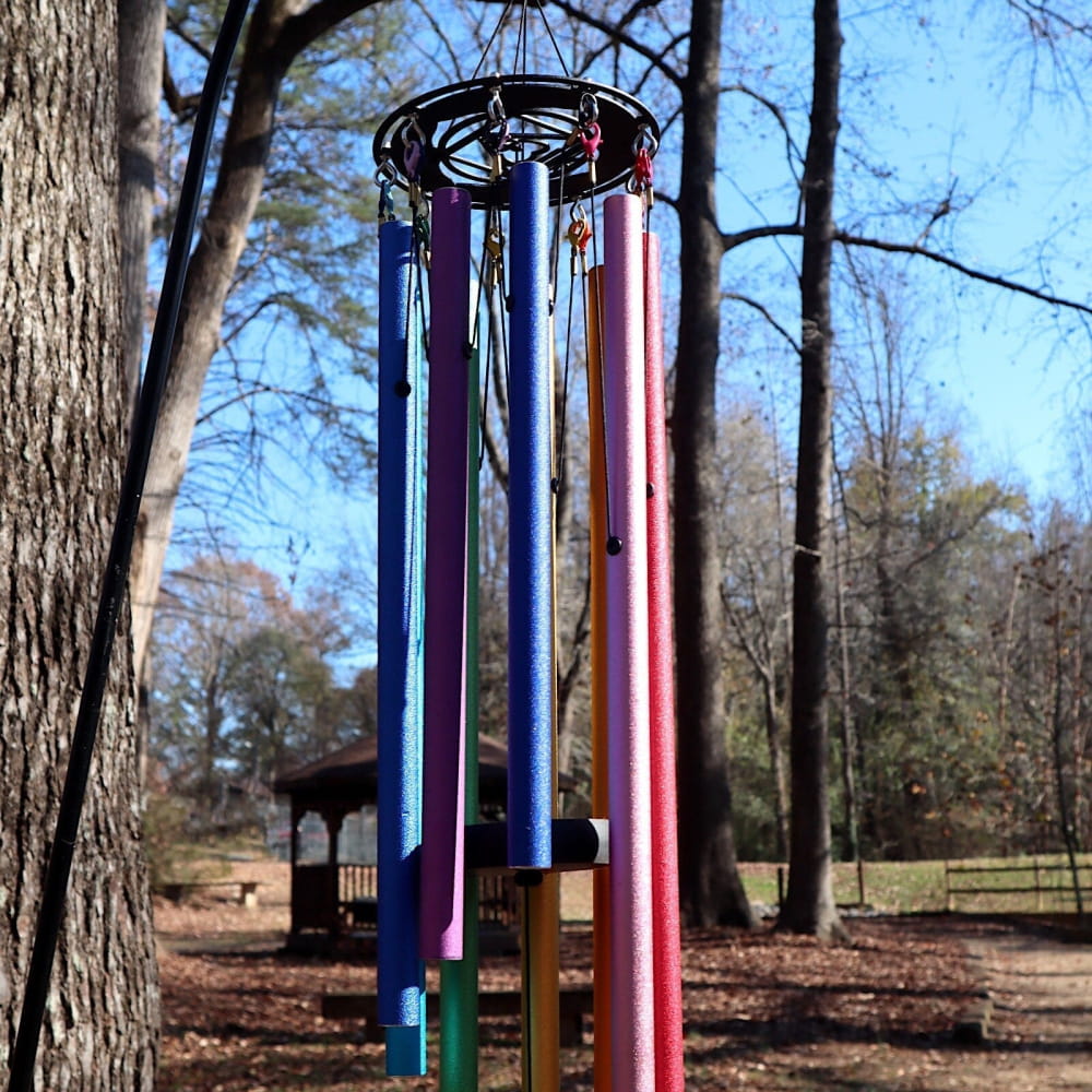 Adjustable 9-Tone Solfeggio Wind Chime Set for Relaxation - On sale