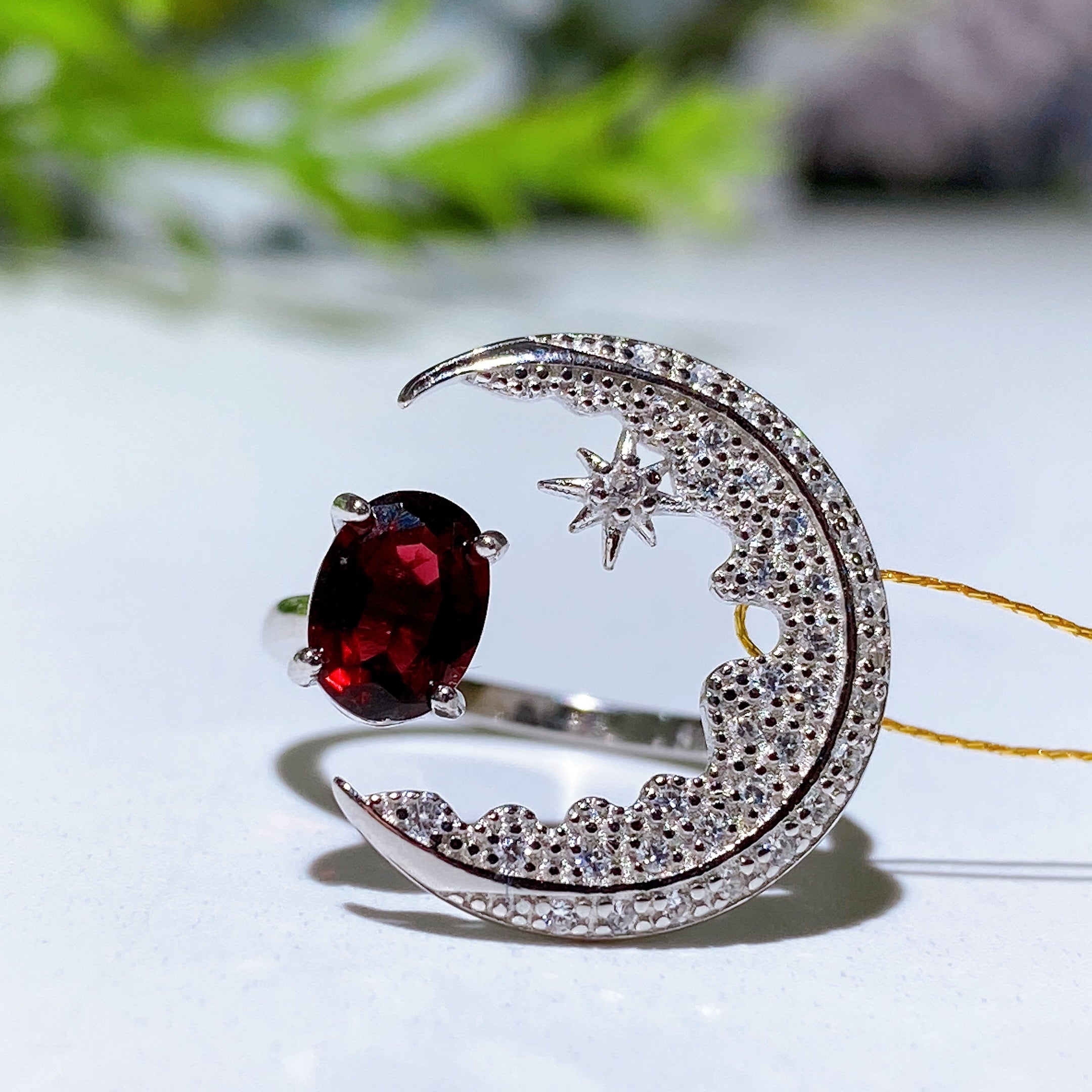 Bague de guérison ajustable en cristal d'améthyste pour femme