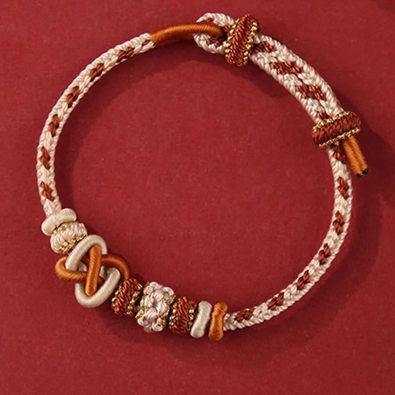 Bracelet réglable avec nœud de paix coloré pour la protection et la chance