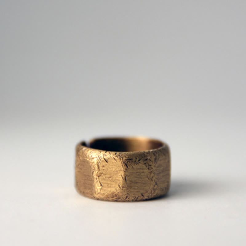 Bague de richesse ajustable en cuivre et laiton | Guérison spirituelle et chance
