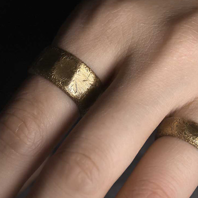 Bague de richesse ajustable en cuivre et laiton | Guérison spirituelle et chance