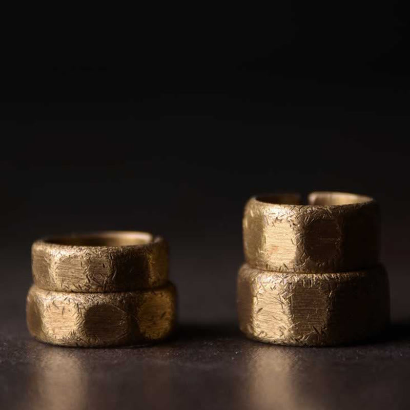 Bague de richesse ajustable en cuivre et laiton | Guérison spirituelle et chance