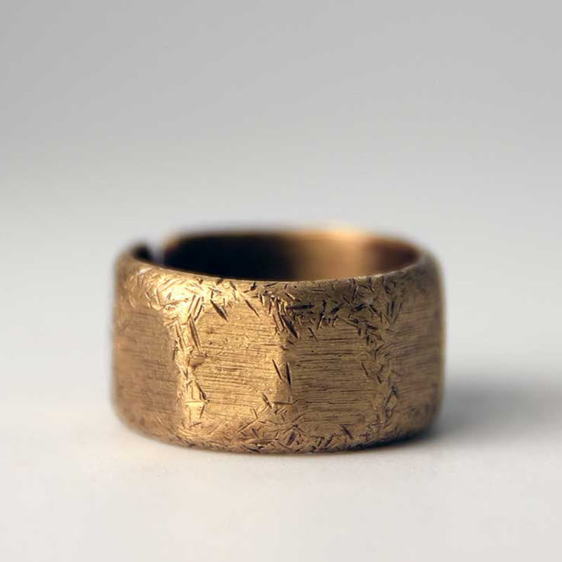 Bague de richesse ajustable en cuivre et laiton | Guérison spirituelle et chance