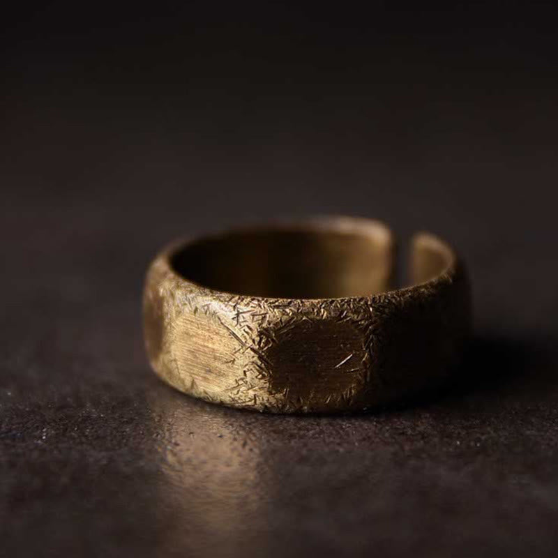 Bague de richesse ajustable en cuivre et laiton | Guérison spirituelle et chance