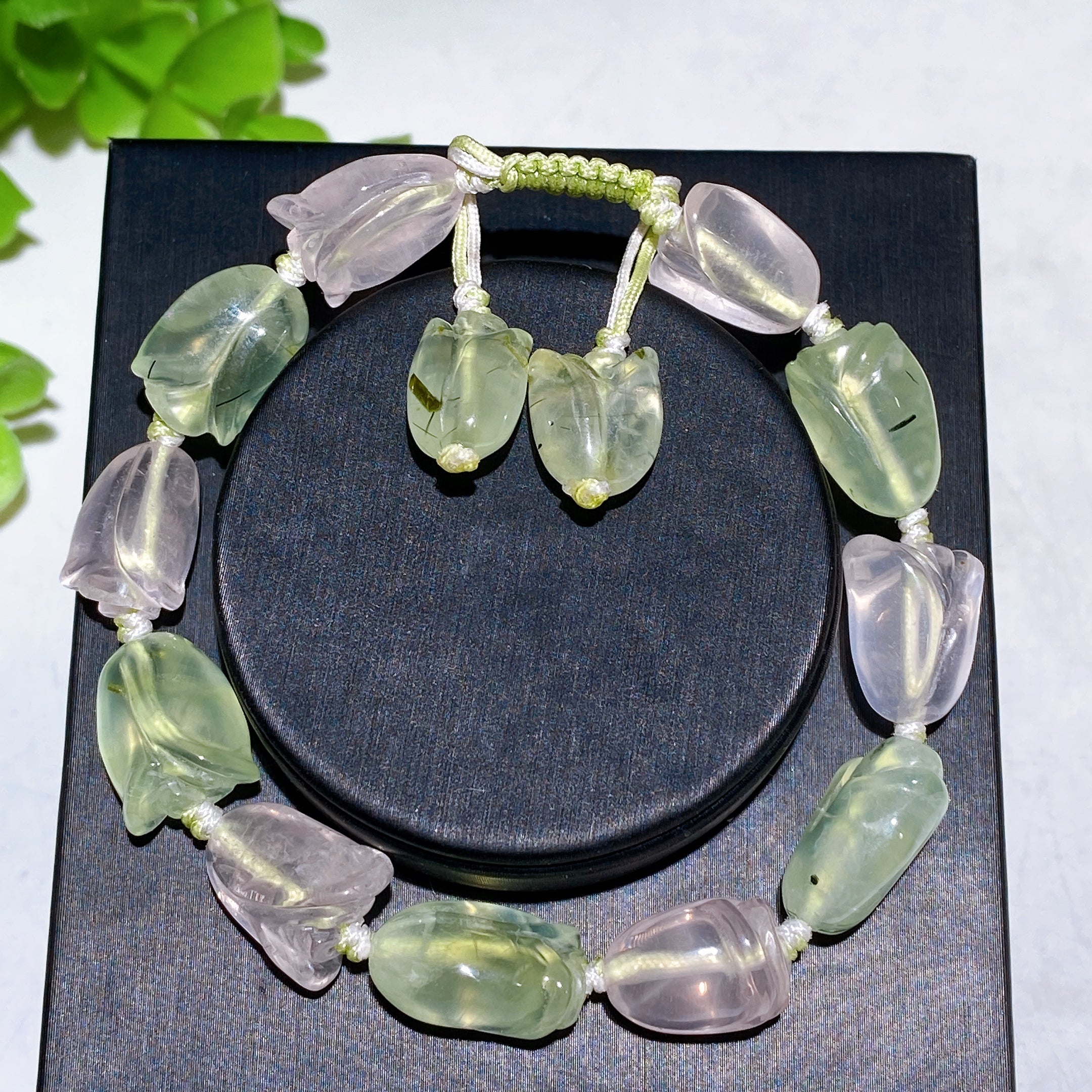 Bracelet de guérison réglable en cristal avec pierres précieuses naturelles