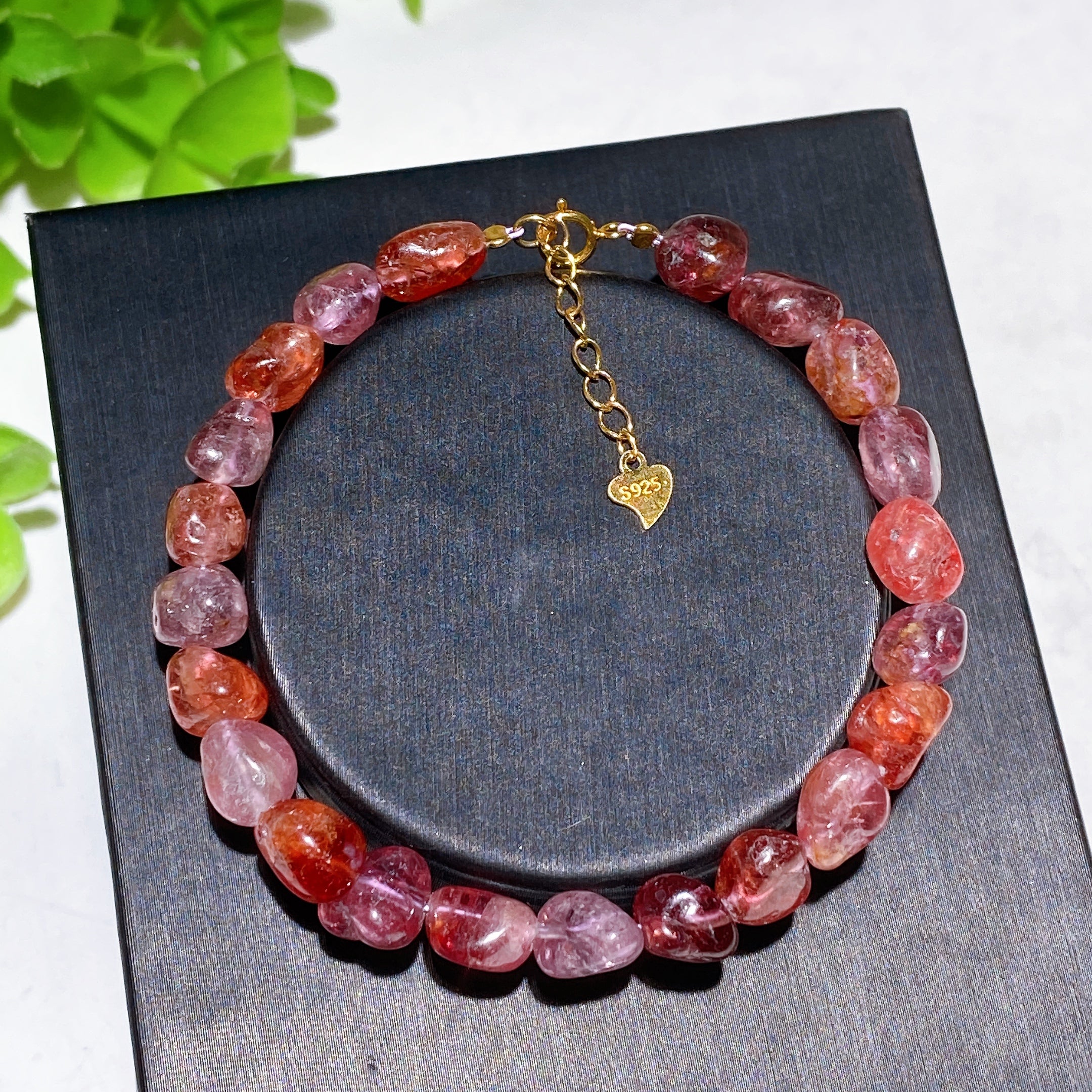 Bracelet de guérison réglable en cristal avec pierres précieuses naturelles