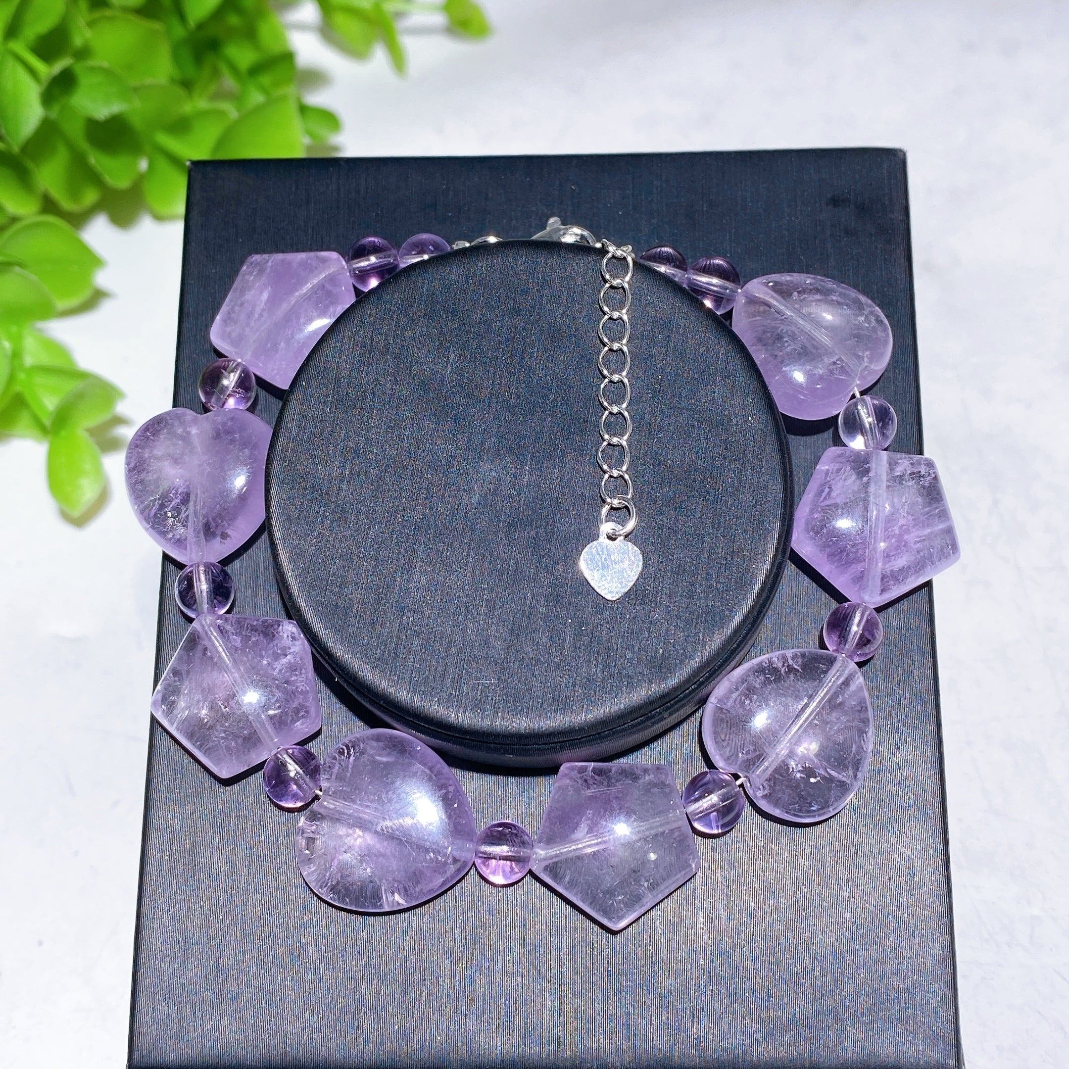 Bracelet de guérison réglable en cristal avec pierres précieuses naturelles