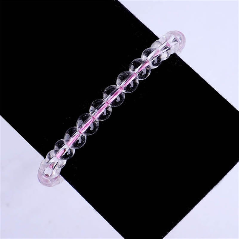 Bracelet spirituel réglable en perles de verre faites à la main