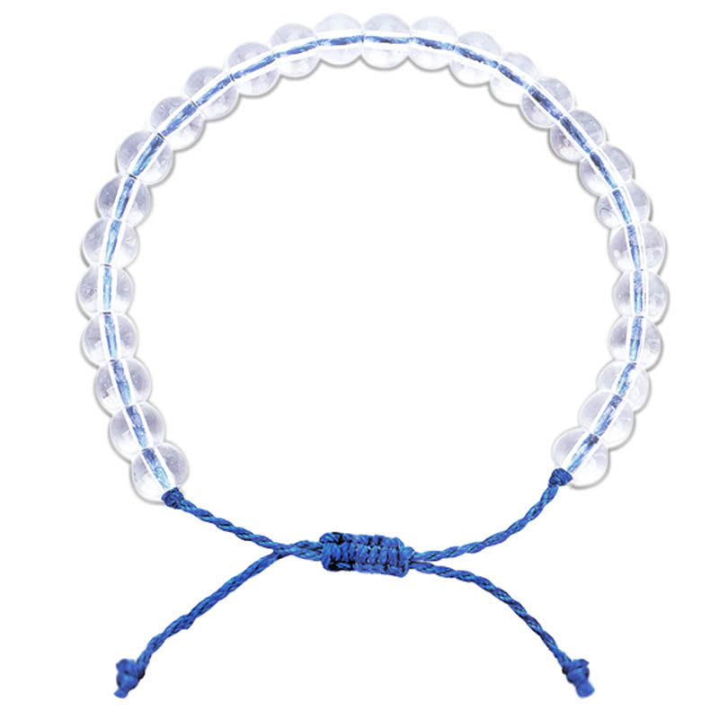 Bracelet spirituel réglable en perles de verre faites à la main
