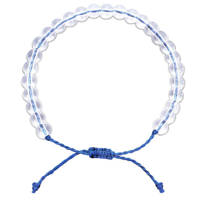 Bracelet spirituel réglable en perles de verre faites à la main