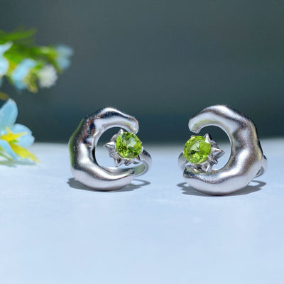 Bague réglable en argent sterling avec labradorite et lune et étoile