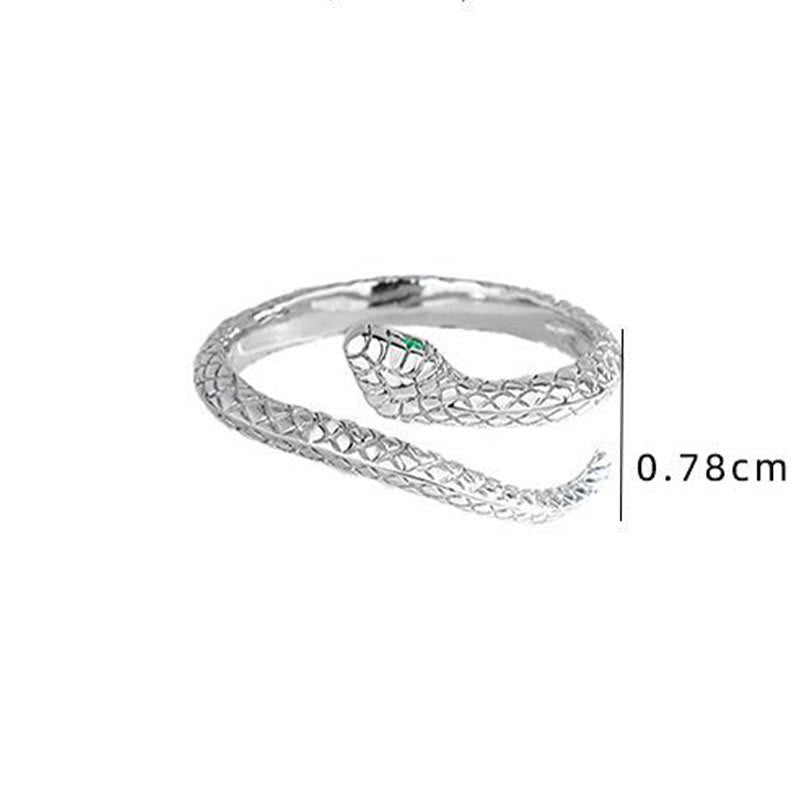 Bague serpent réglable en argent sterling