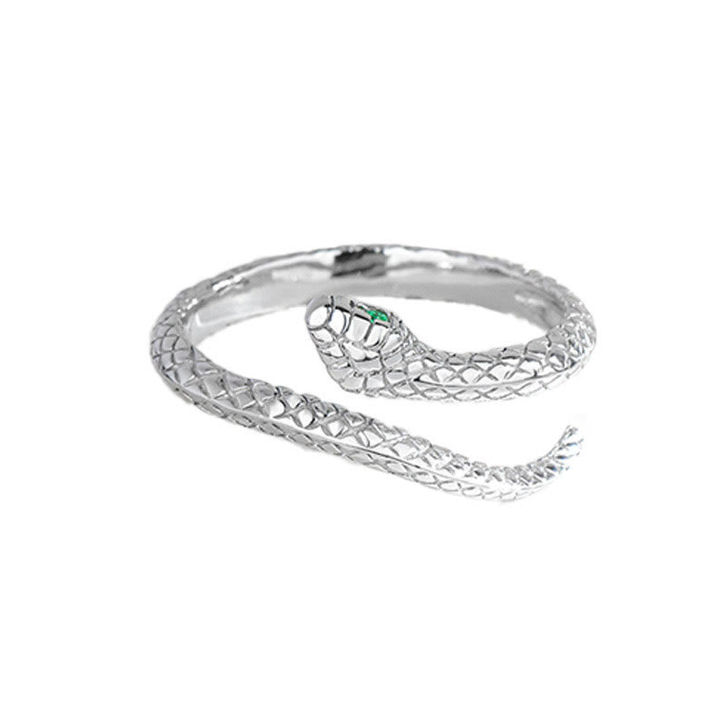 Bague serpent réglable en argent sterling