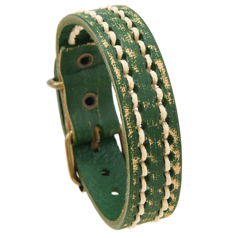 Bracelet réglable en cuir vintage avec force spirituelle