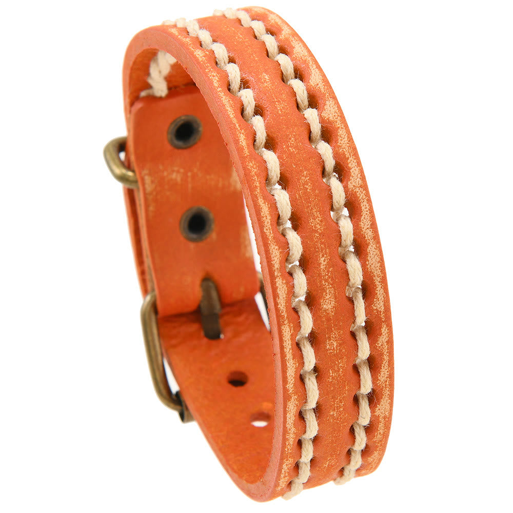Bracelet réglable en cuir vintage avec force spirituelle