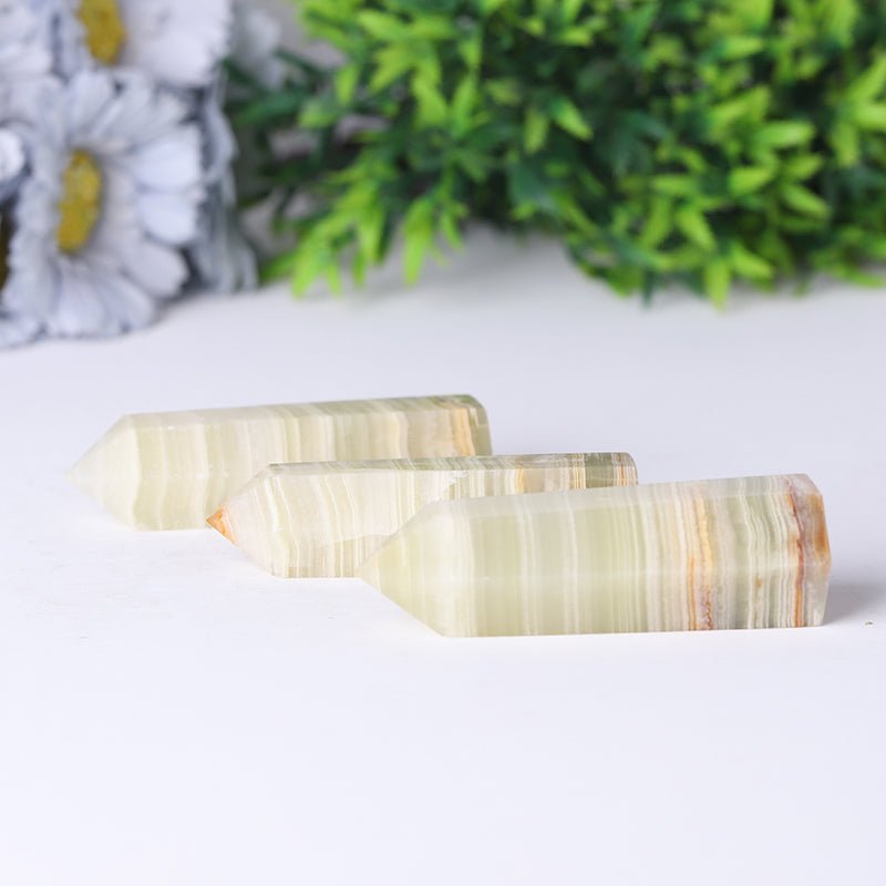 Afghan Green Jade Crystal Point Tower 2.4-4.5 Inches