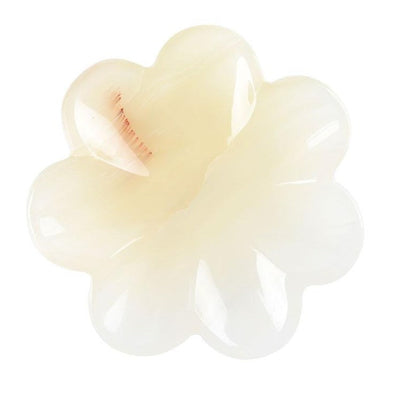 Bol en forme de fleur de jade afghan, spécimen de cristal de 10 cm