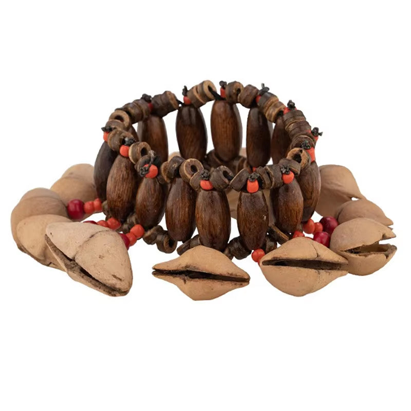 Pearl Nut Wind Ring Tone Bundle the Shell Rattle Fruit African Drum Accompaniment Hand Ringtone Healing Profession Instrument