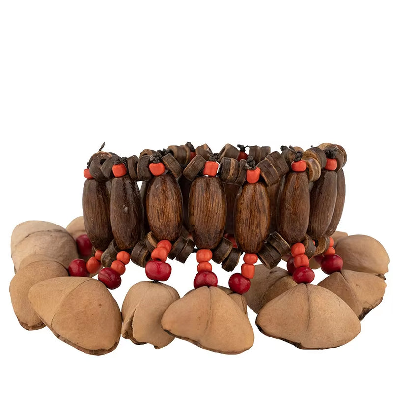 Pearl Nut Wind Ring Tone Bundle the Shell Rattle Fruit African Drum Accompaniment Hand Ringtone Healing Profession Instrument