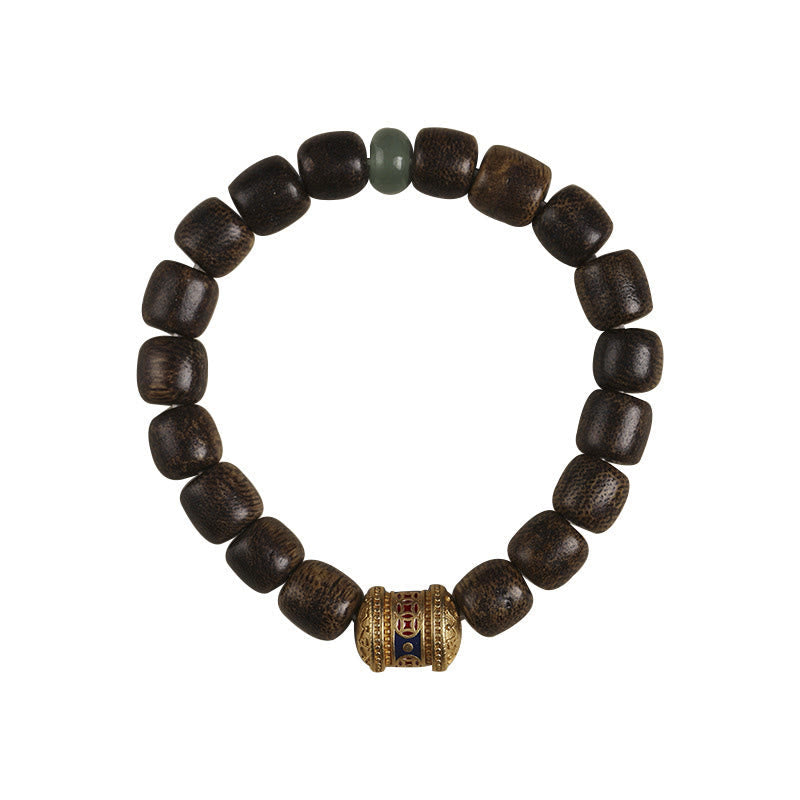 Bracelet en bois d'agar 14-15 cm pour le calme et la force spirituelle