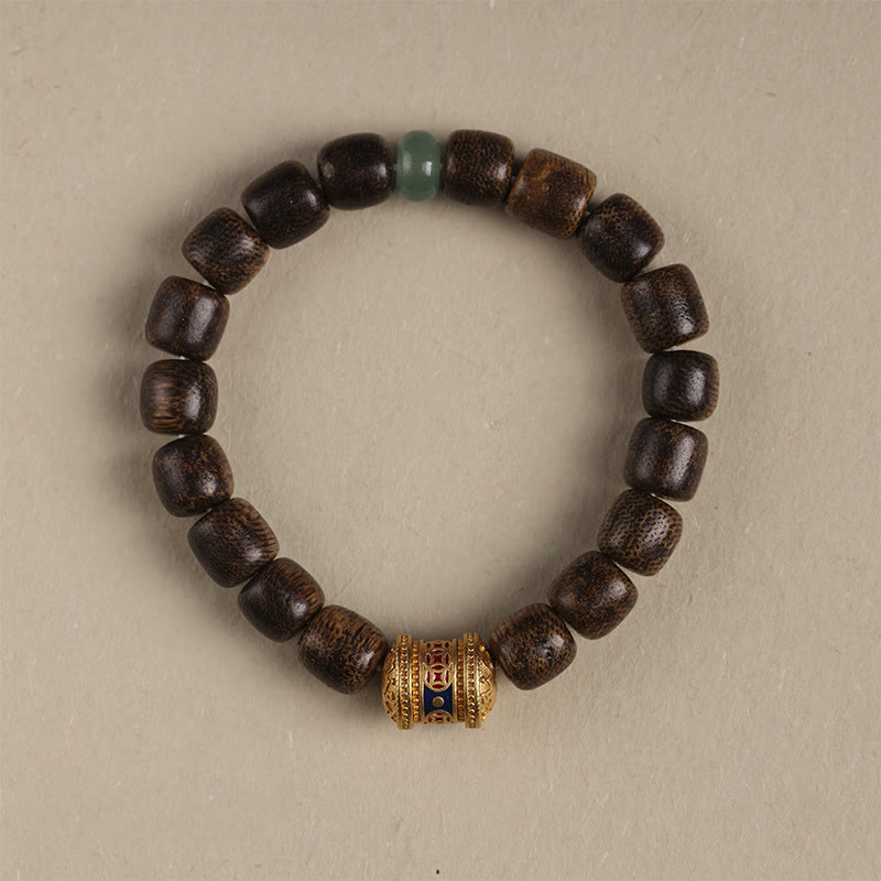 Bracelet en bois d'agar 14-15 cm pour le calme et la force spirituelle