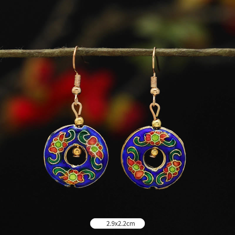 Boucles d'oreilles pendantes en alliage de cuivre et papillon lotus pour l'éveil spirituel
