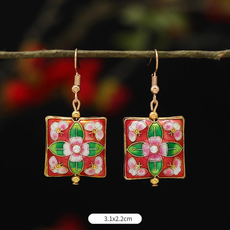 Boucles d'oreilles pendantes en alliage de cuivre et papillon lotus pour l'éveil spirituel