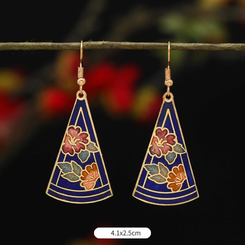 Boucles d'oreilles pendantes en alliage de cuivre et papillon lotus pour l'éveil spirituel