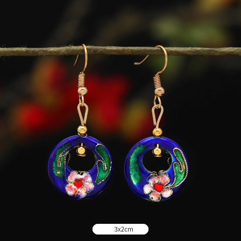 Boucles d'oreilles pendantes en alliage de cuivre et papillon lotus pour l'éveil spirituel