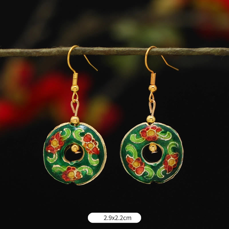 Boucles d'oreilles pendantes en alliage de cuivre et papillon lotus pour l'éveil spirituel