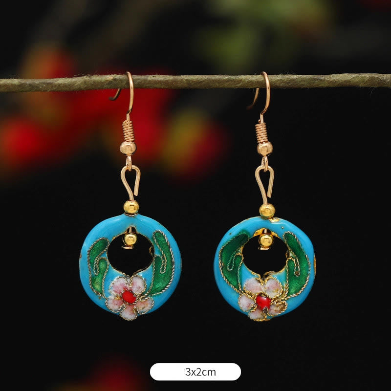 Boucles d'oreilles pendantes en alliage de cuivre et papillon lotus pour l'éveil spirituel